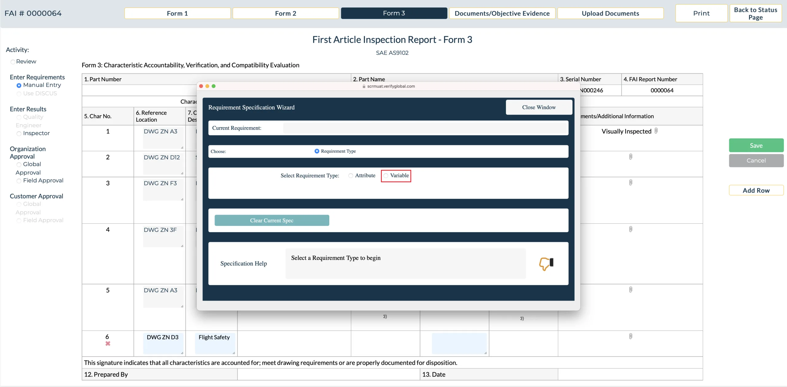 FAI Application Requirements Wizard