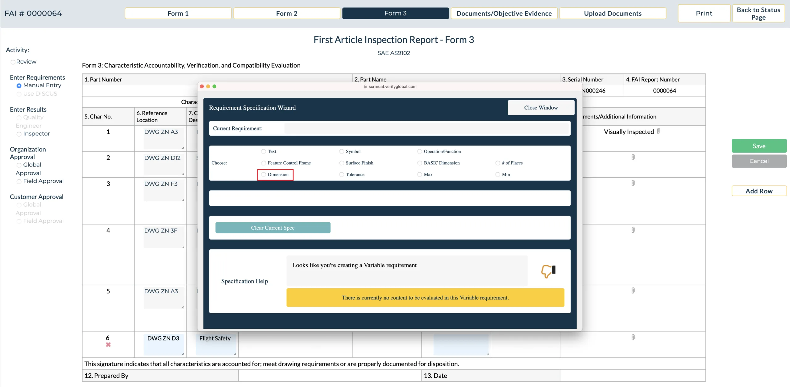 FAI Application Requirements Wizard