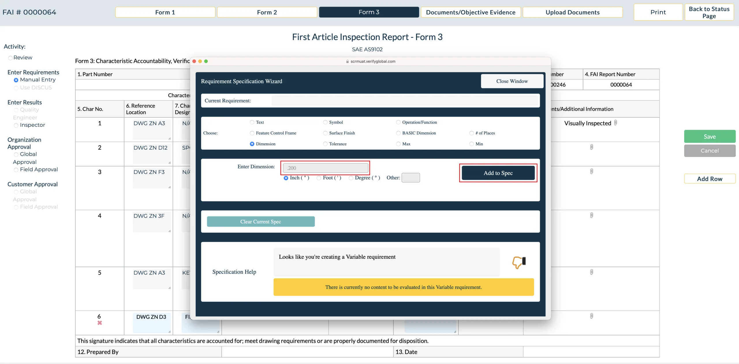 FAI Application Requirements Wizard