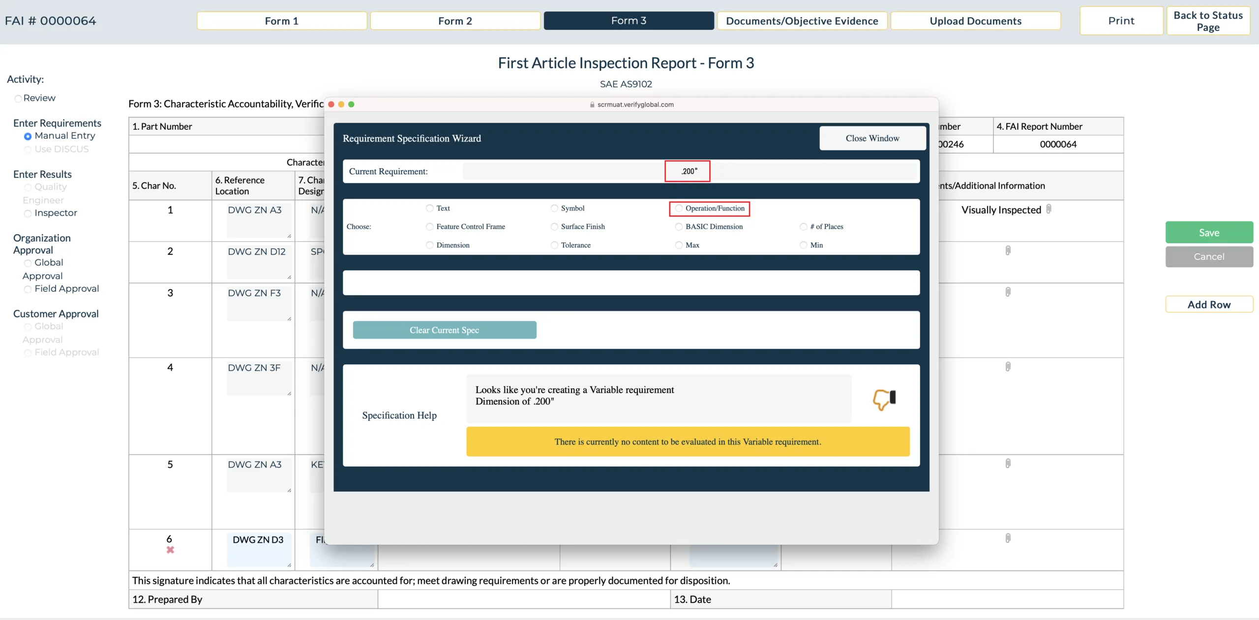 FAI Application Requirements Wizard