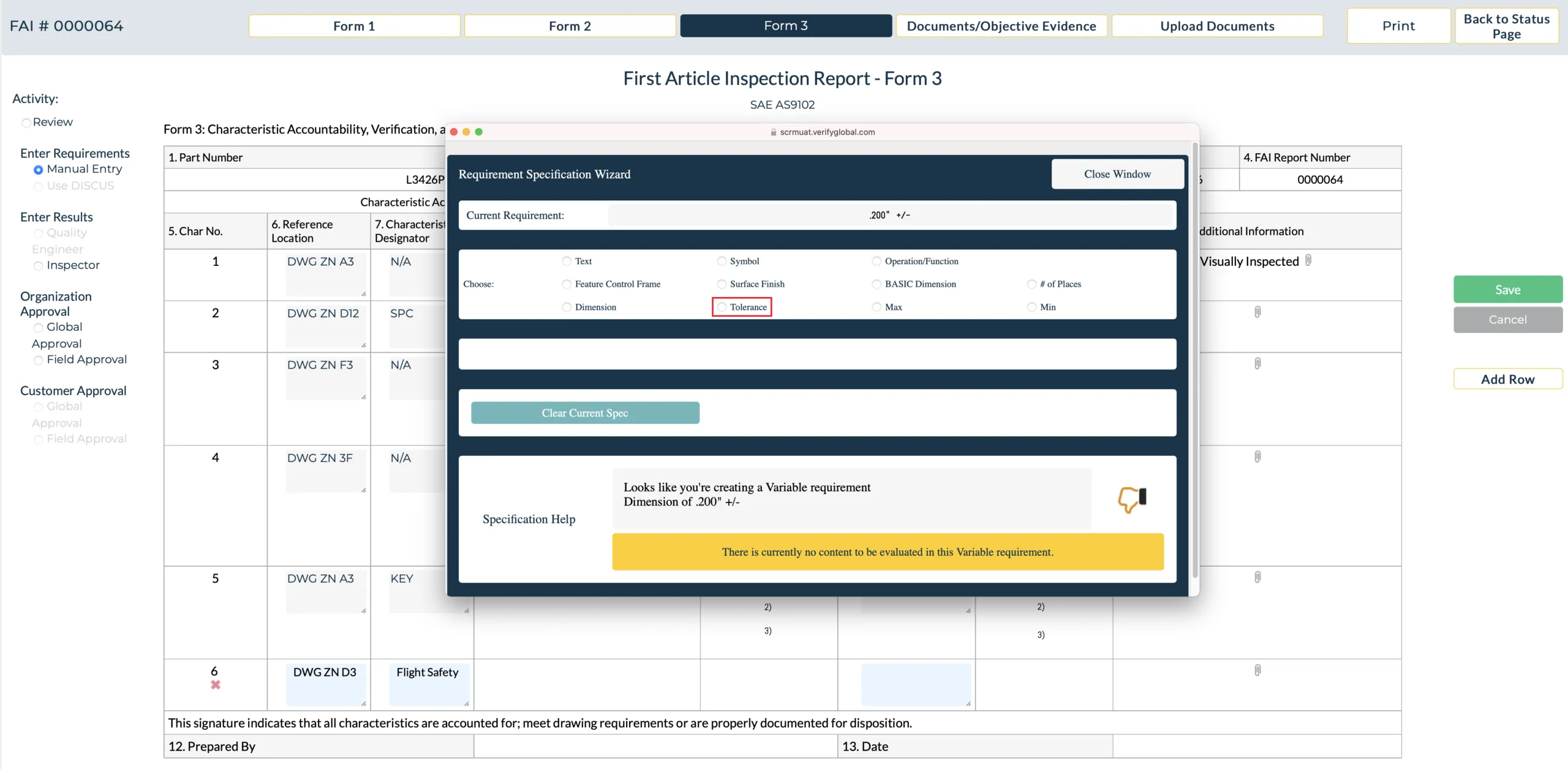 FAI Application Requirements Wizard