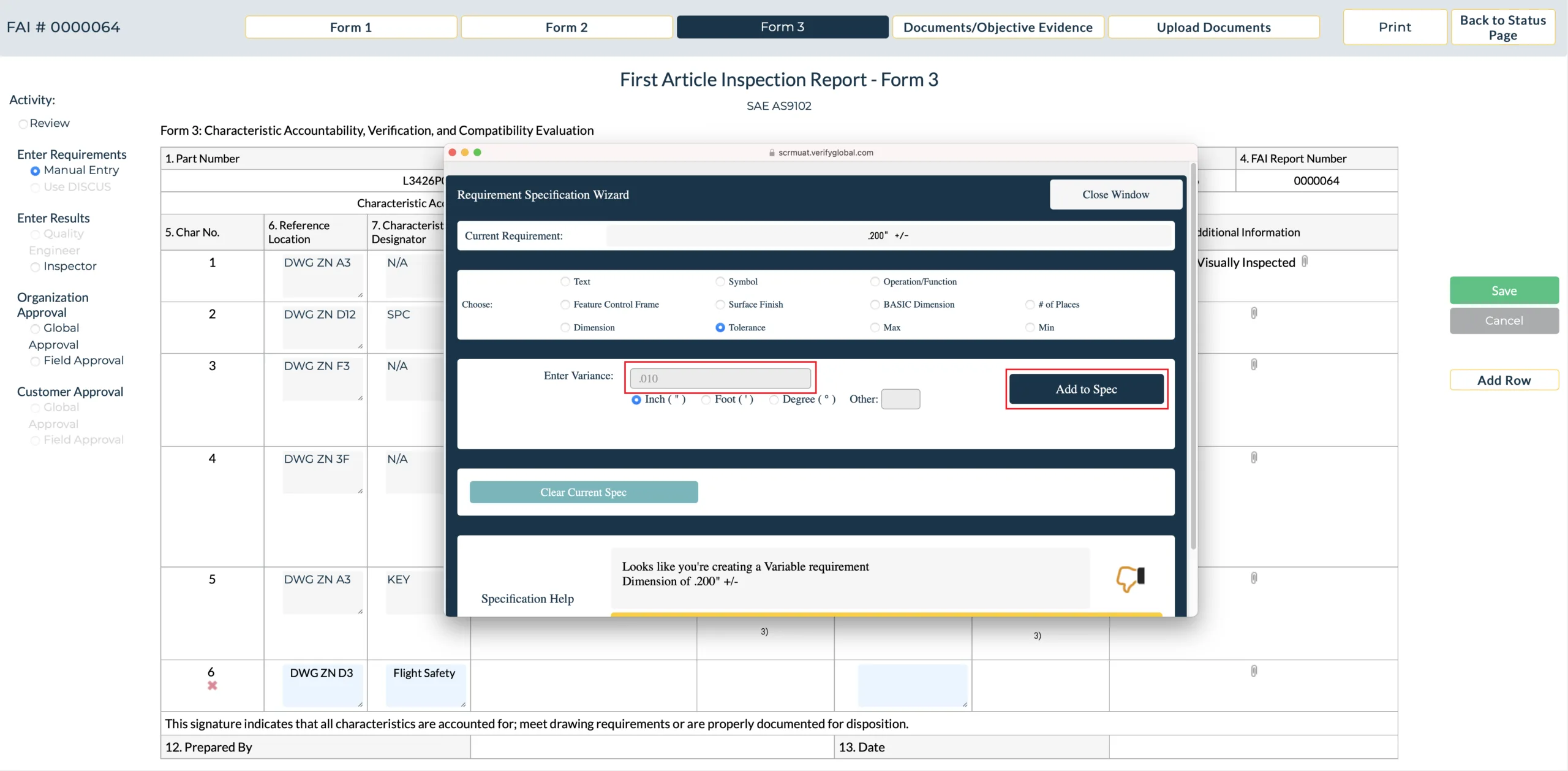 FAI Application Requirements Wizard